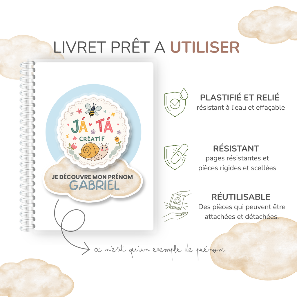Livret Je découvre mon prénom JÁTÁ CRÉATIF