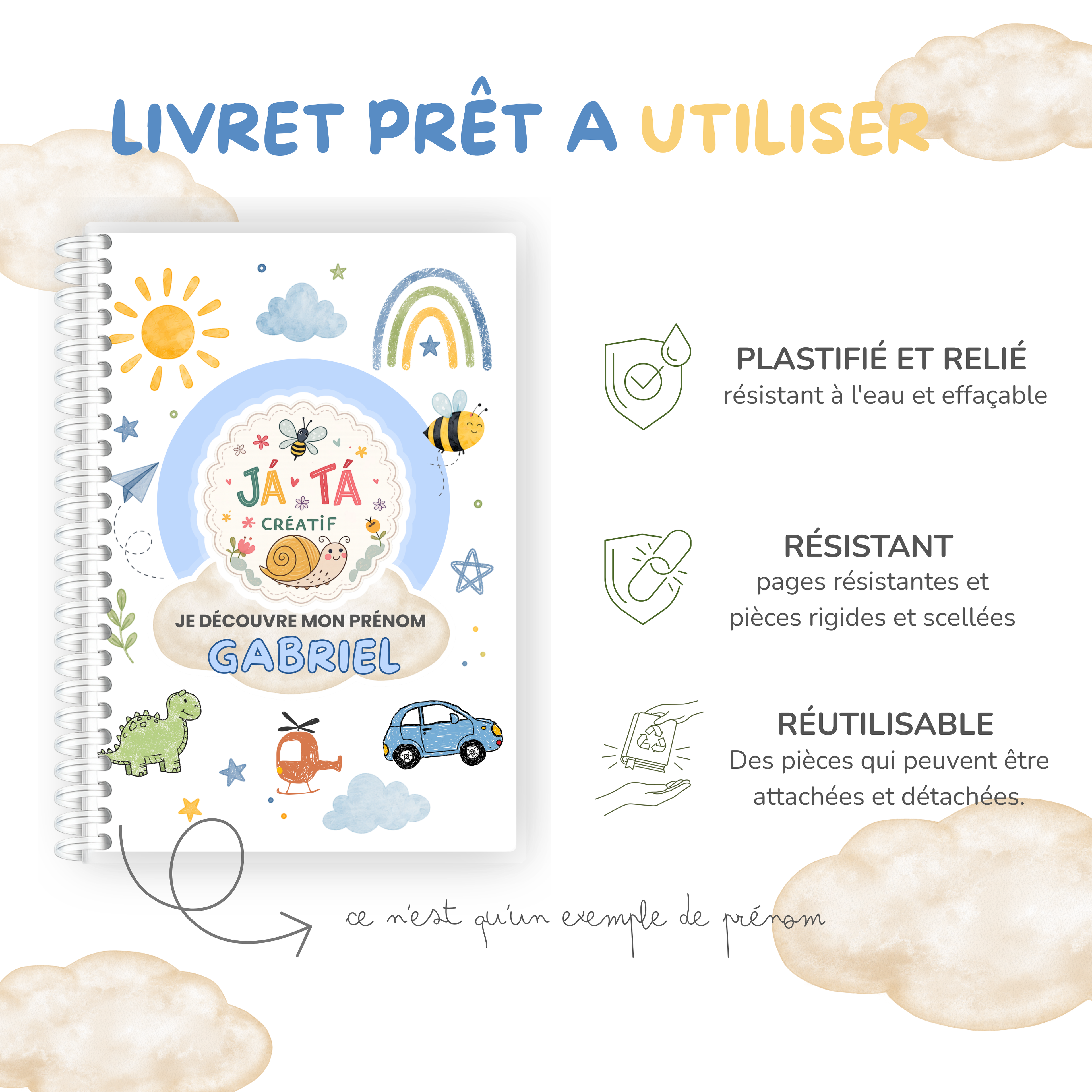 Livret Je découvre mon prénom JÁTÁ CRÉATIF