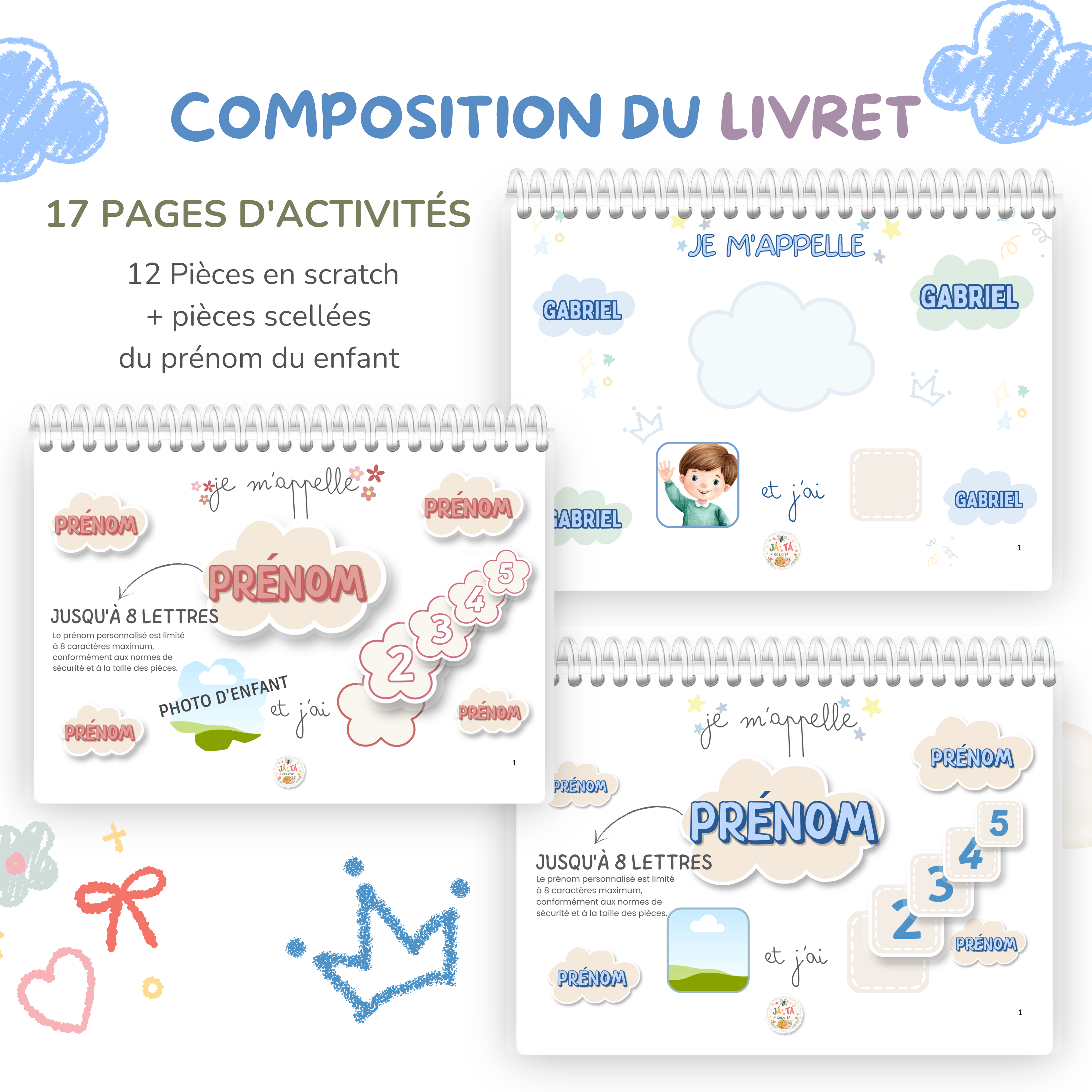 Livret Je découvre mon prénom JÁTÁ CRÉATIF